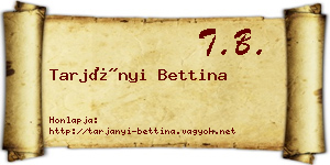 Tarjányi Bettina névjegykártya